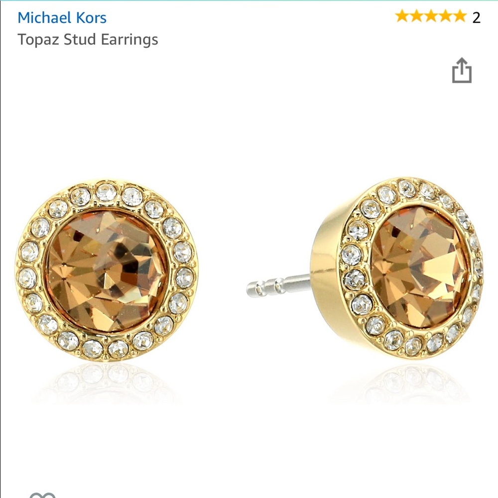100% Authentic Michael Kors Topaz Stud Earrings